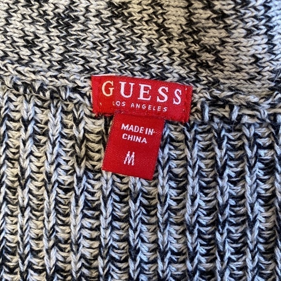 Guess Sweater Women’s Lace up Long Sleeve Boho Y2K V Neck Nautical 90’s Sz M - Picture 5 of 8